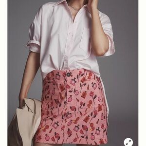 Maeve Pink Floral The Anisa Makhoul Colette Mini Skirt